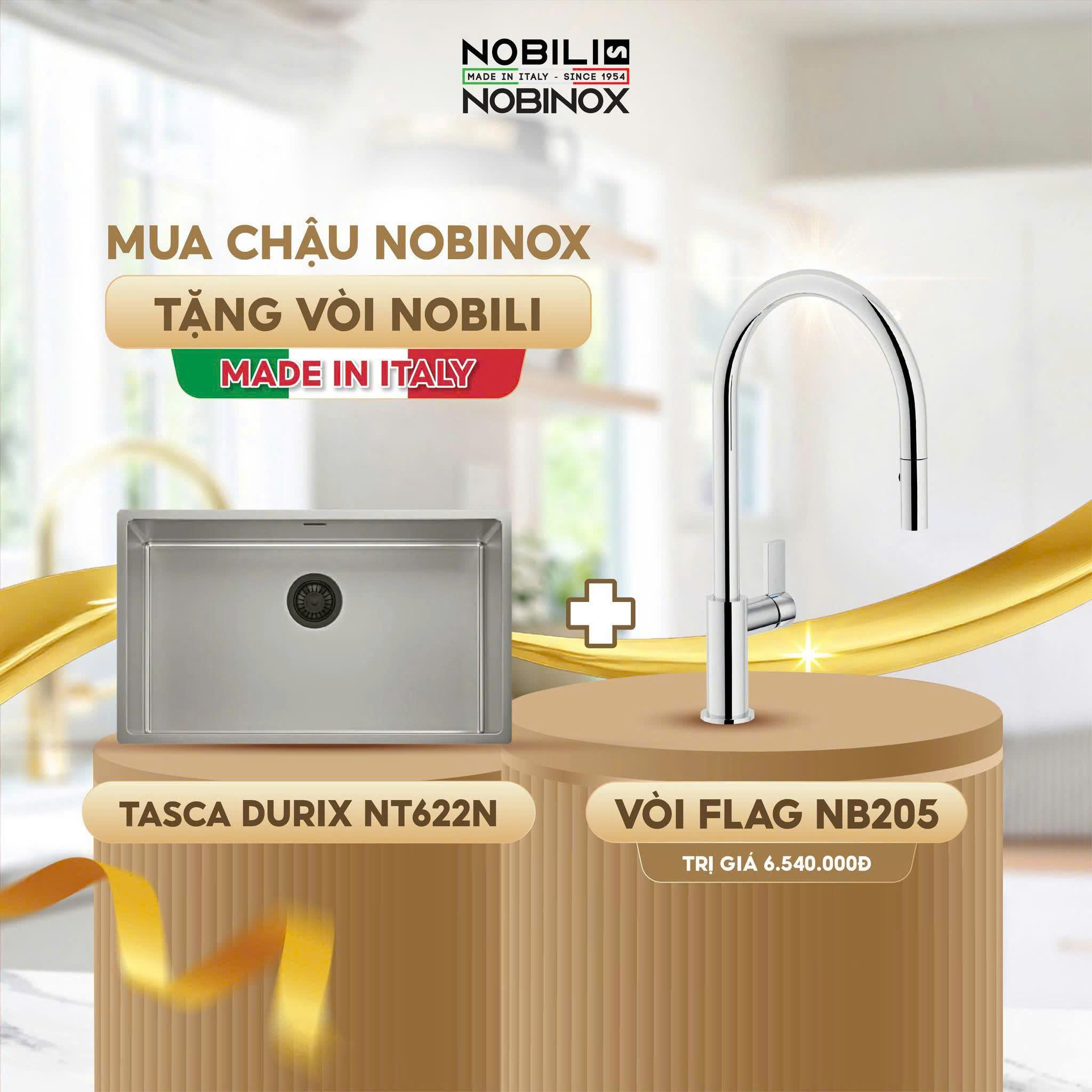 Chậu rửa bát NoBiNox NT622N