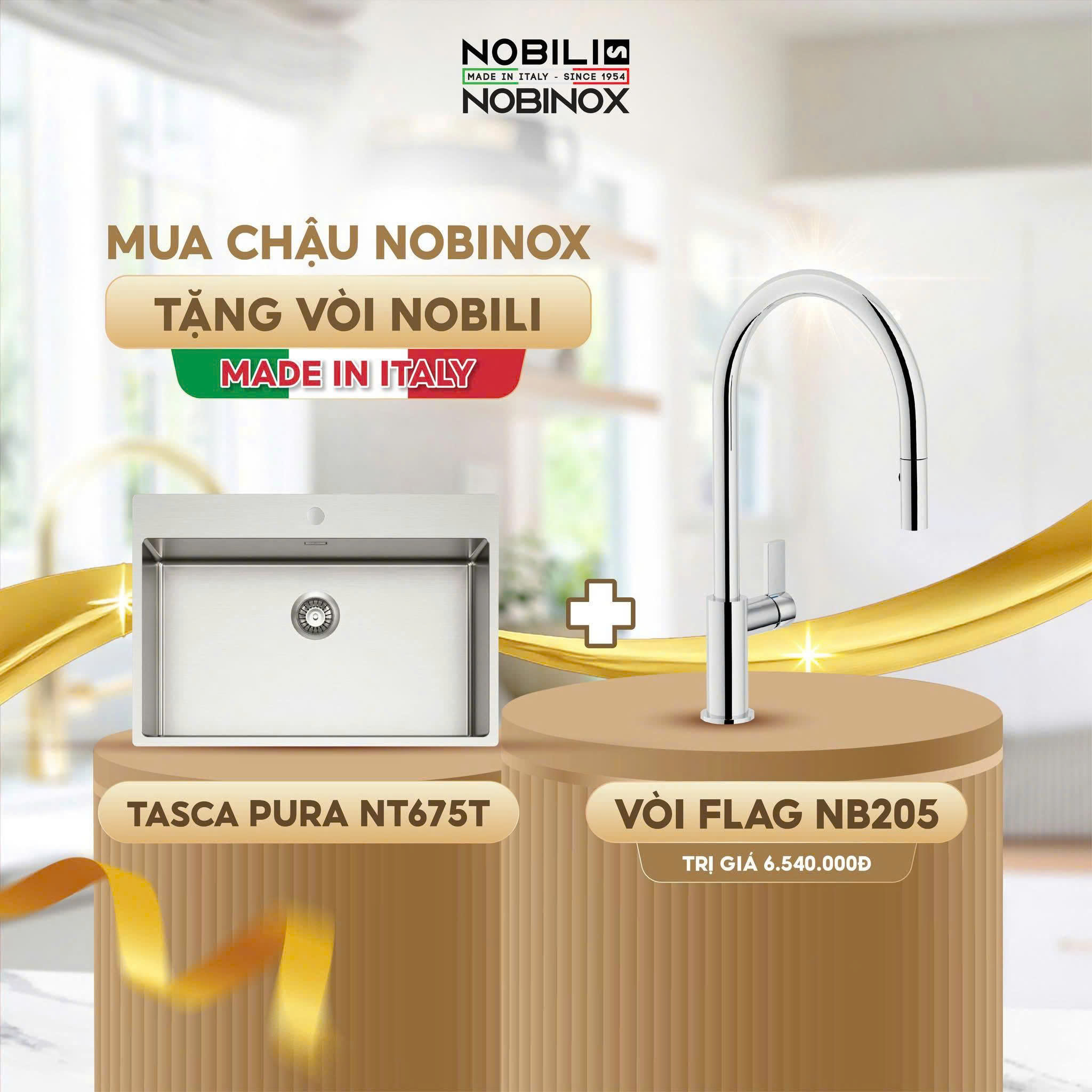 Chậu rửa bát NoBiNox NT675T