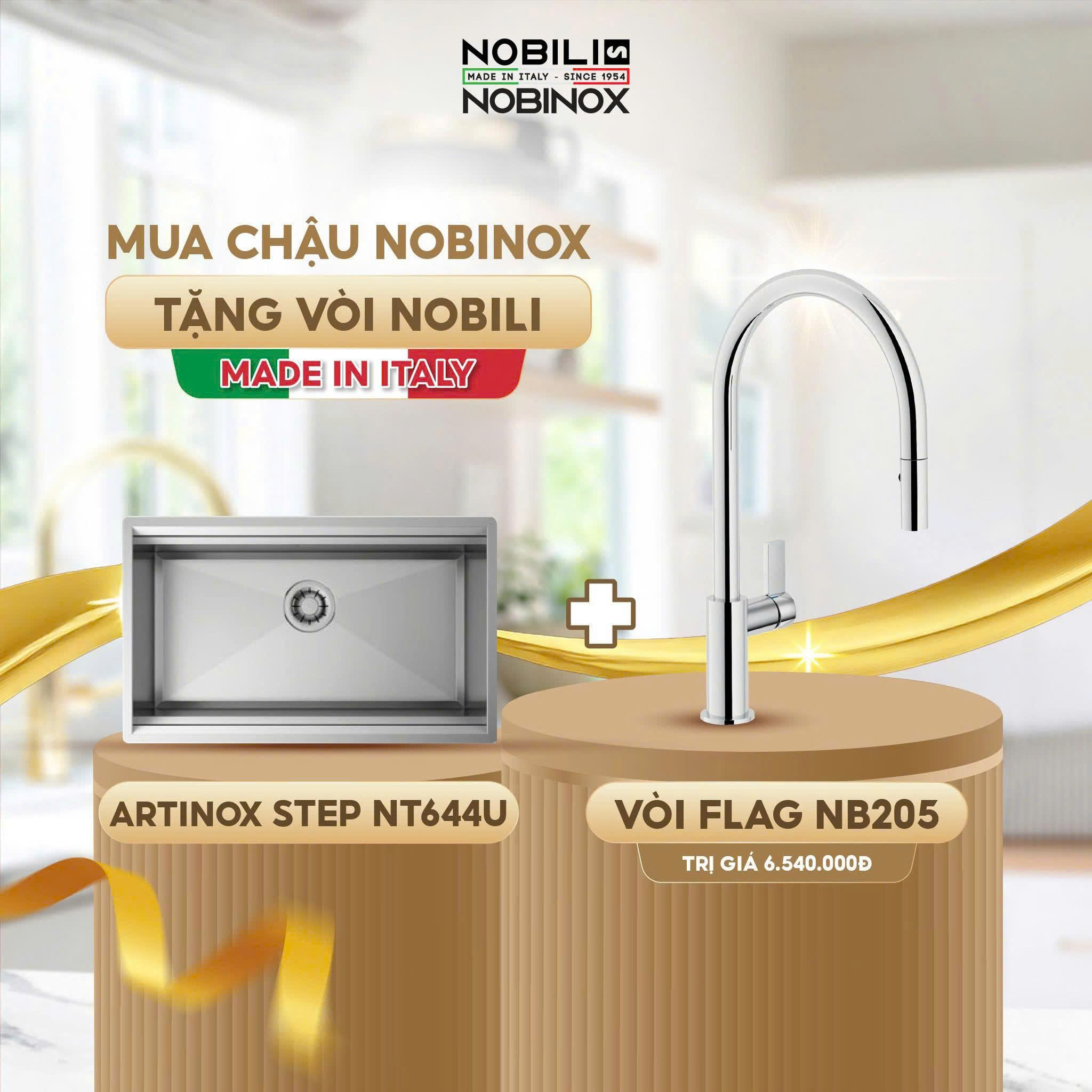 Chậu rửa bát NoBiNox  NT644U