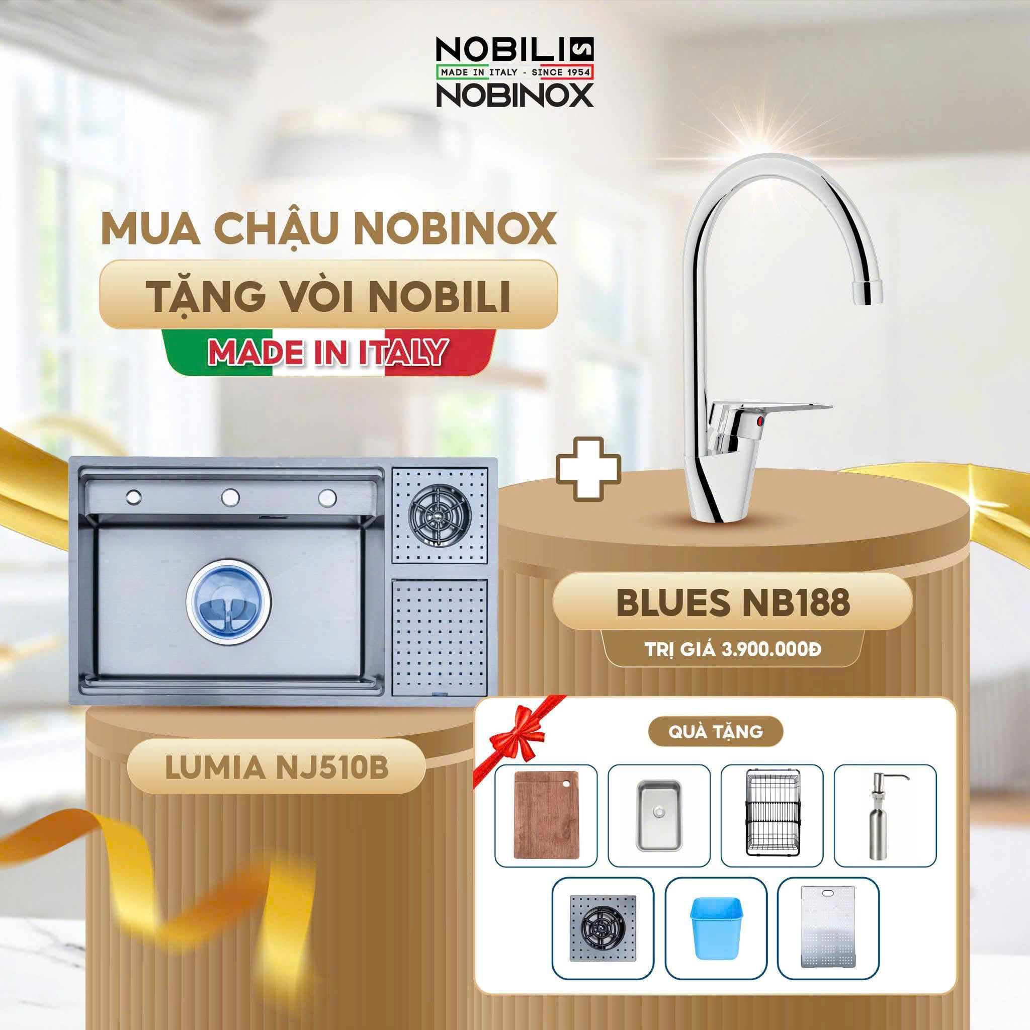 Chậu rửa bát NoBiNox  NJ510B
