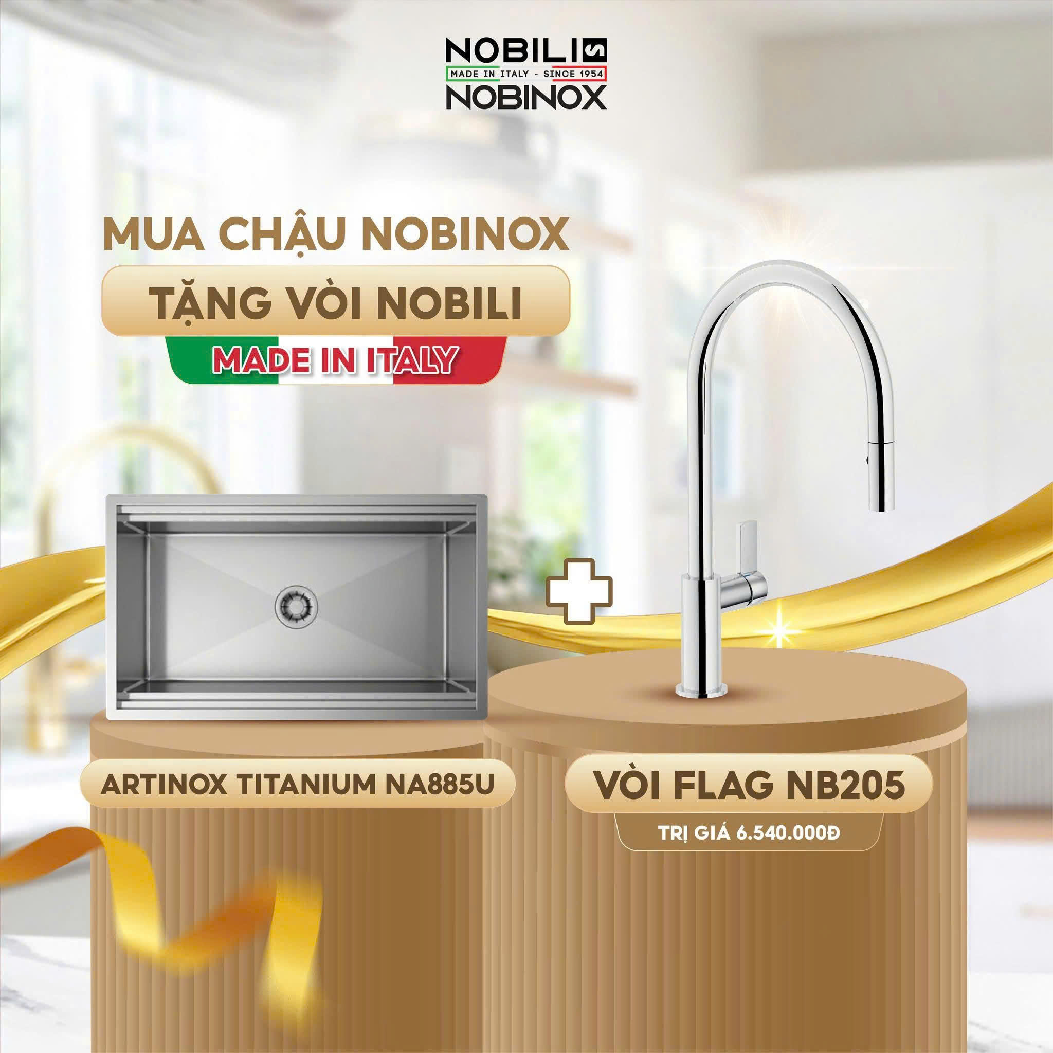 Chậu rửa bát NoBiNox NA885U