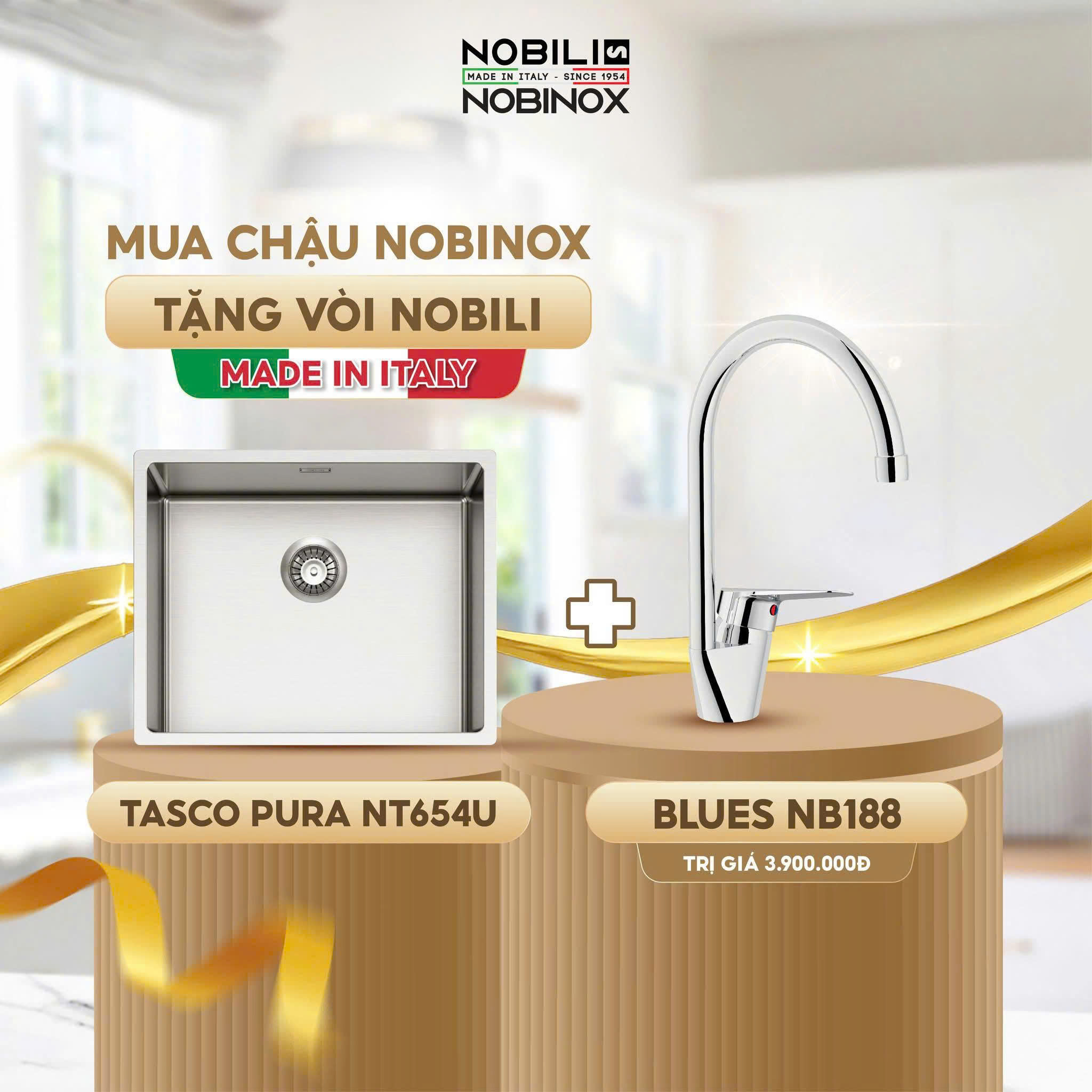 Chậu rửa bát NoBiNox  NT654U