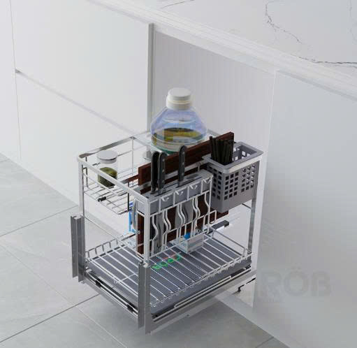 Kệ gia vị dao thớt inox 304 Mix Oval Grob GC0304 35