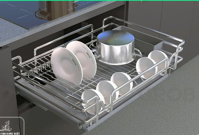 Kệ Chén Đĩa Inox 304 Oval Cao Cấp GROB GO304-75