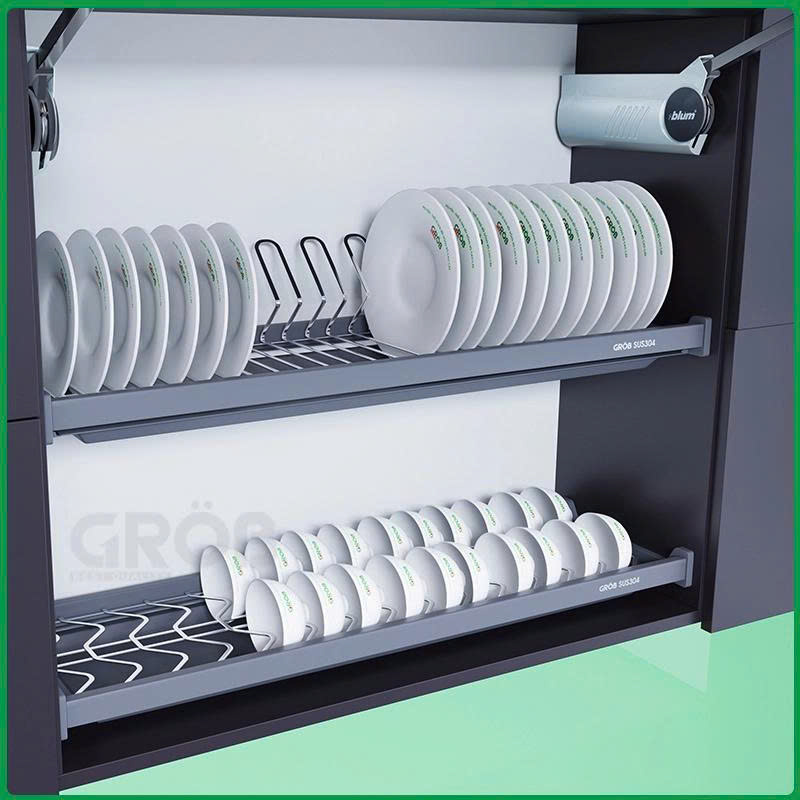 Giá Bát Cố Định Grob GO304 - H160 Inox SUS304 Nan Oval