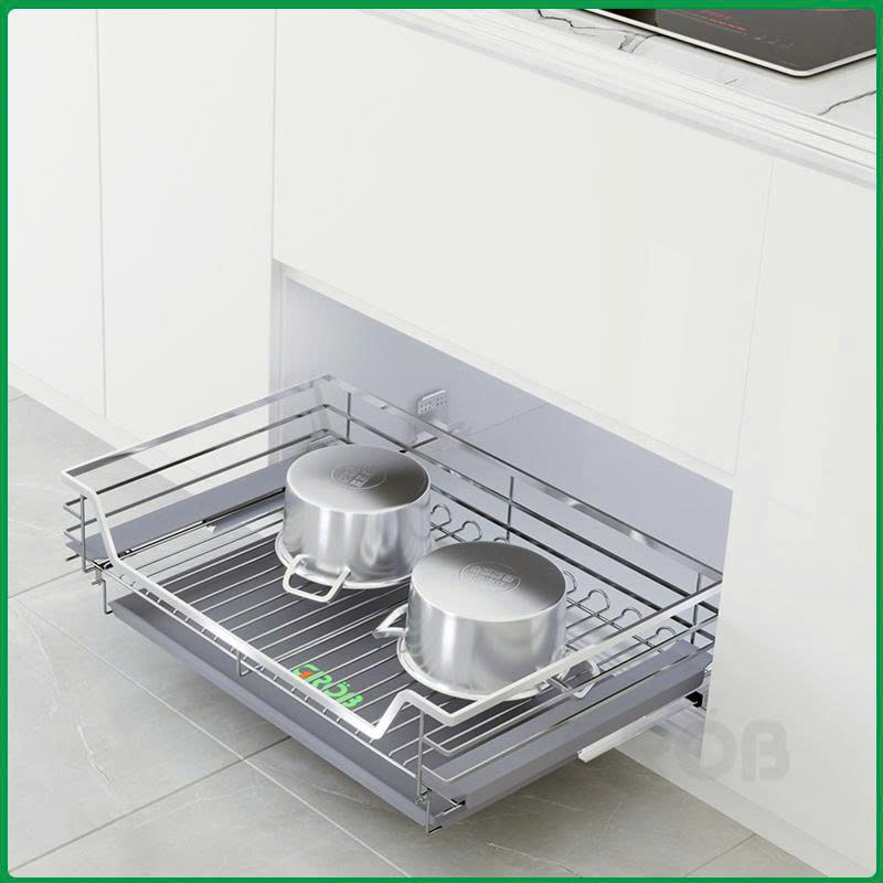 KỆ ĐỰNG XOONG NỒI INOX SUS304 NAN DẸT GROB GB304-90