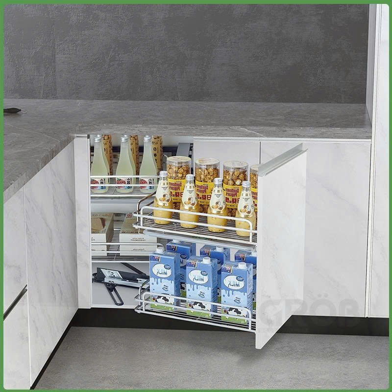 Kệ Góc Liên hoàn inox 304 nan dẹt GROB GC304-90L