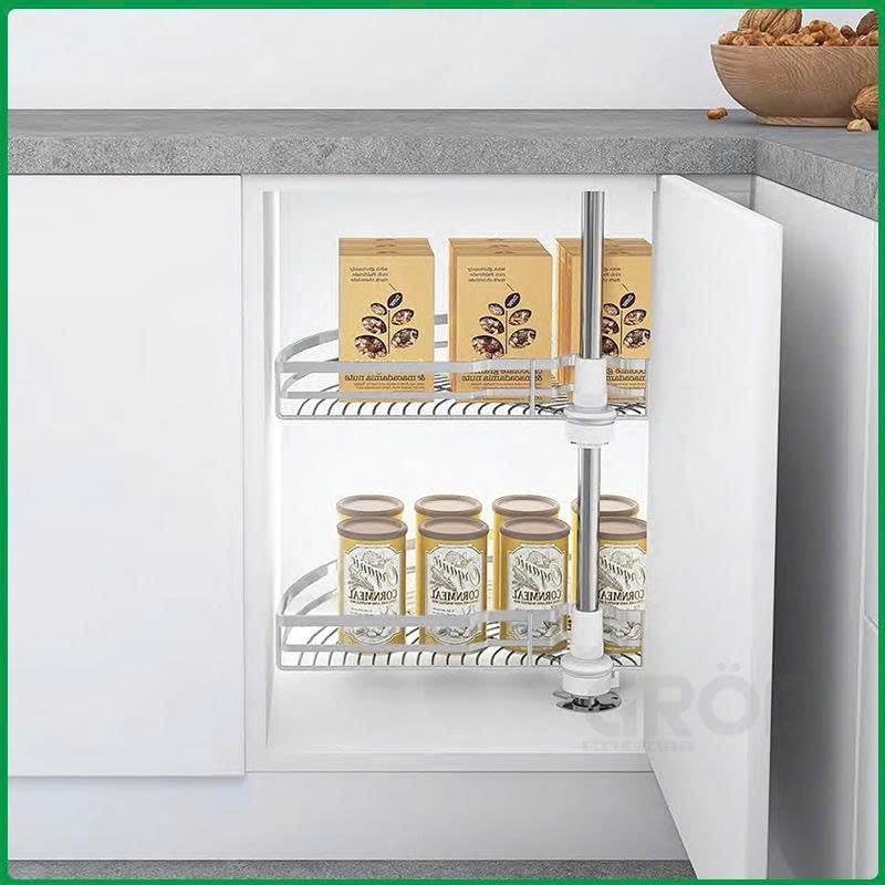 KỆ MÂM XOAY 180 INOX SUS304 NAN DẸT GROB GV304-180A