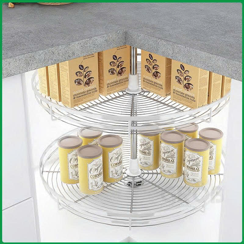 KỆ MÂM XOAY GÓC 360 INOX SUS304 NAN DẸT GROB GV304-360A