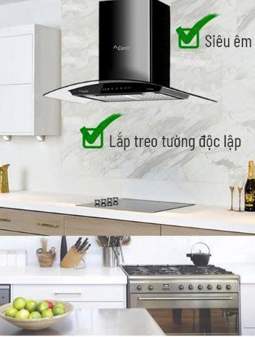 Máy hút mùi kính cong Canzy CZ KC3870B