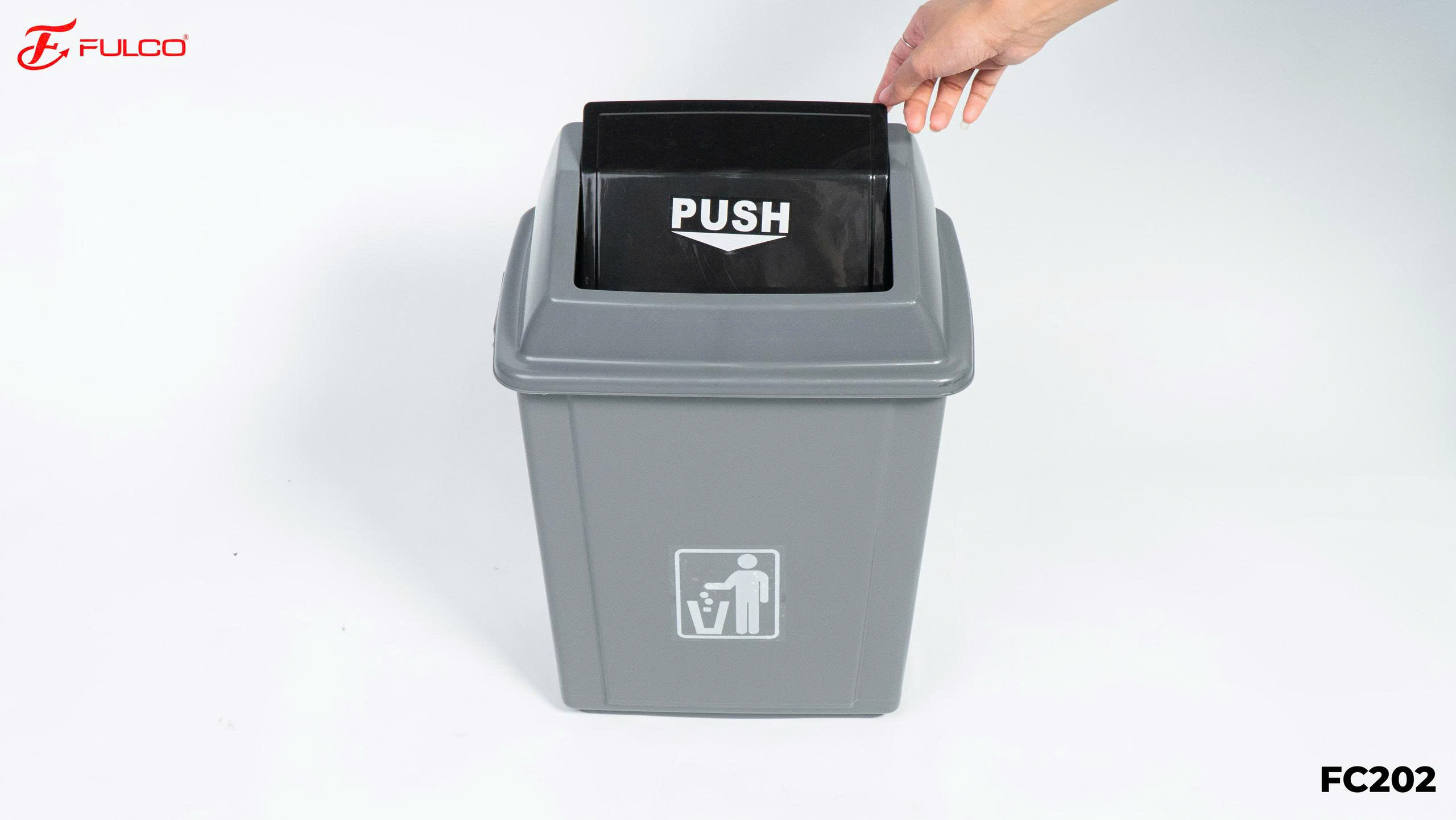 THÙNG RÁC ĐÔI GẮN CÁNH RAY GIẢM CHẤN FULCO FC202
