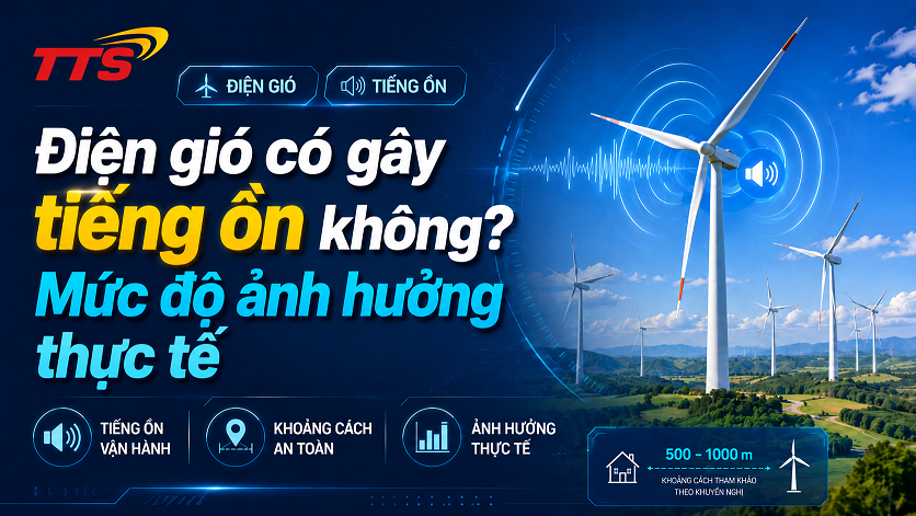 Điện gió có gây tiếng ồn không? Mức độ ảnh hưởng thực tế