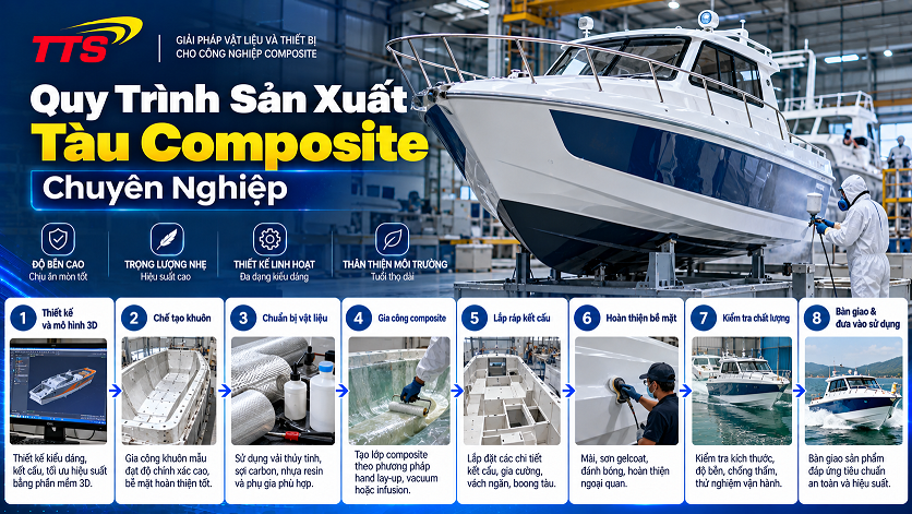 Quy Trình Sản Xuất Tàu Composite Chuyên Nghiệp