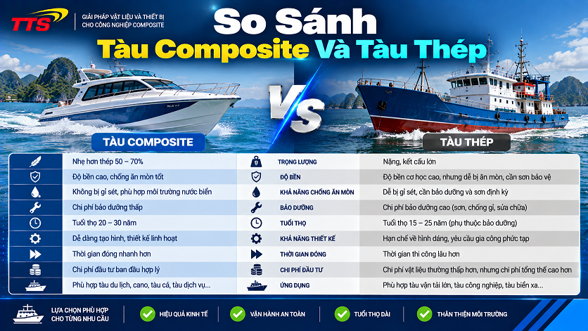 So Sánh Tàu Composite Và Tàu Thép