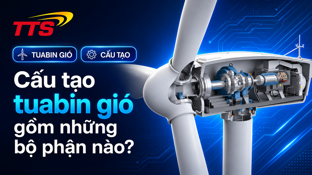 Cấu tạo tuabin gió gồm những bộ phận nào?