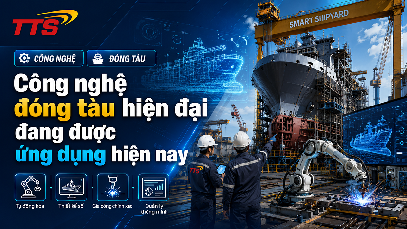 Công nghệ đóng tàu hiện đại đang được ứng dụng hiện nay