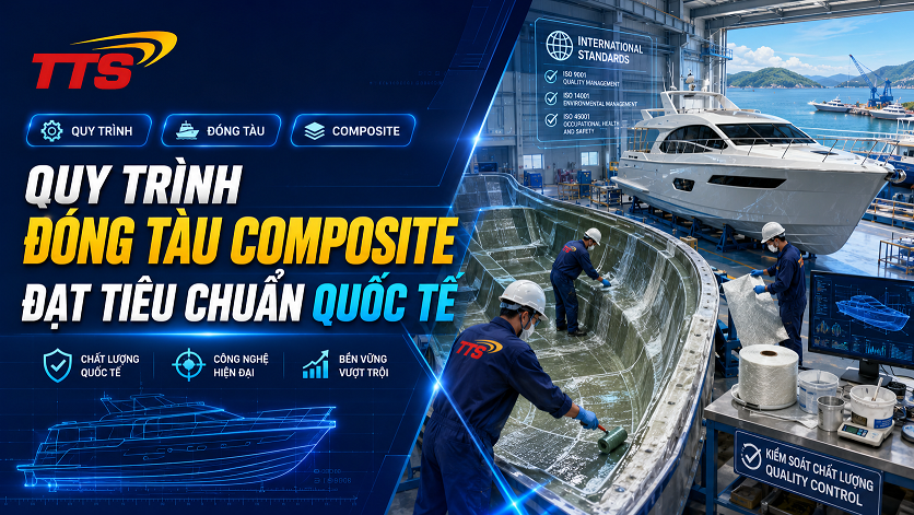 Quy trình đóng tàu composite đạt tiêu chuẩn quốc tế