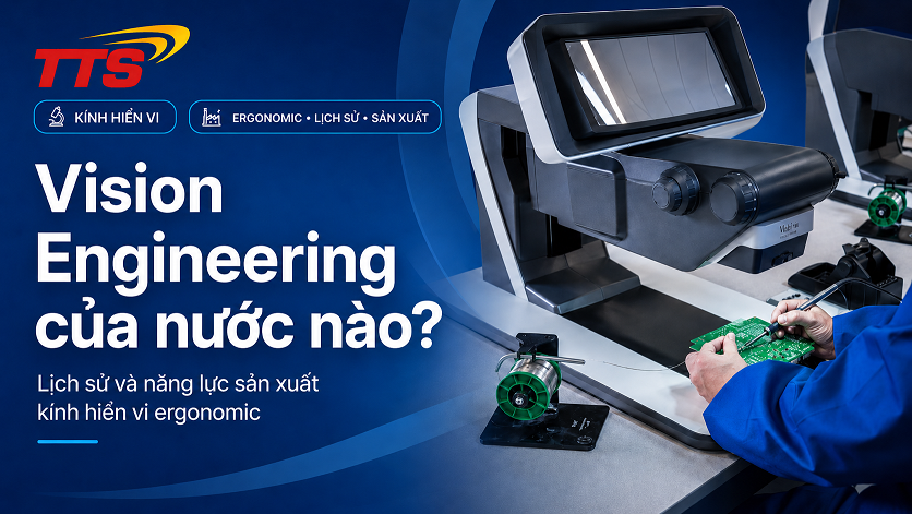 Vision Engineering của nước nào? Lịch sử và năng lực sản xuất kính hiển vi ergonomic