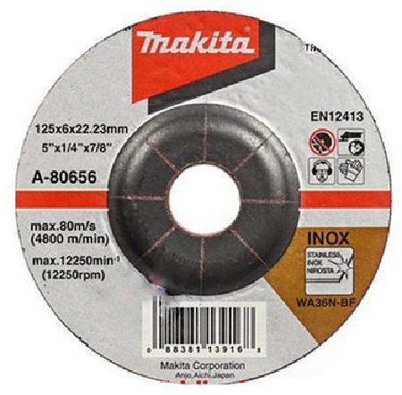Đá mài cho inox Makita A-80656 (125 x 6 x 22.2mm)