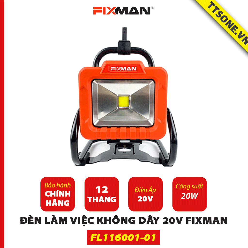 Đèn làm việc không dây 20V Fixman FL116001-01- Chính Hãng