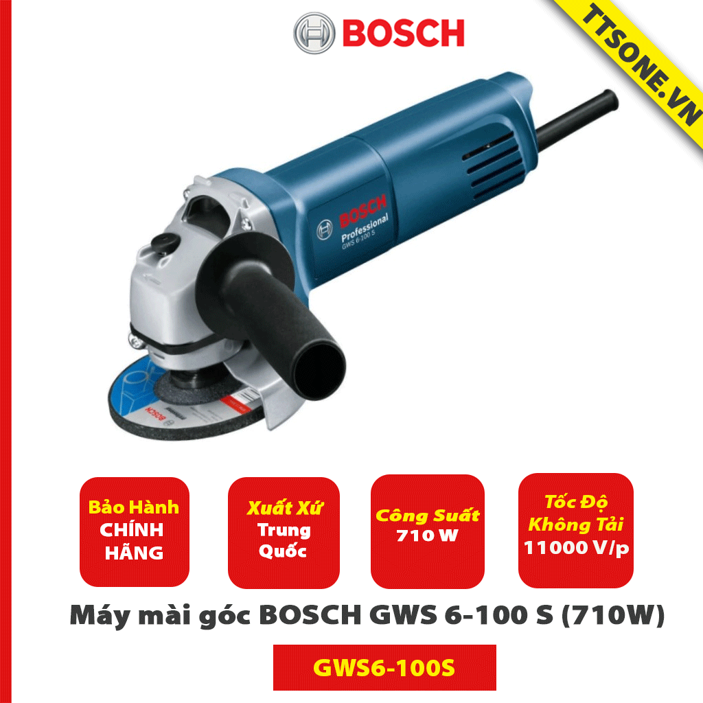 Máy mài góc BOSCH GWS 6-100 S (710W) - Chính Hãng