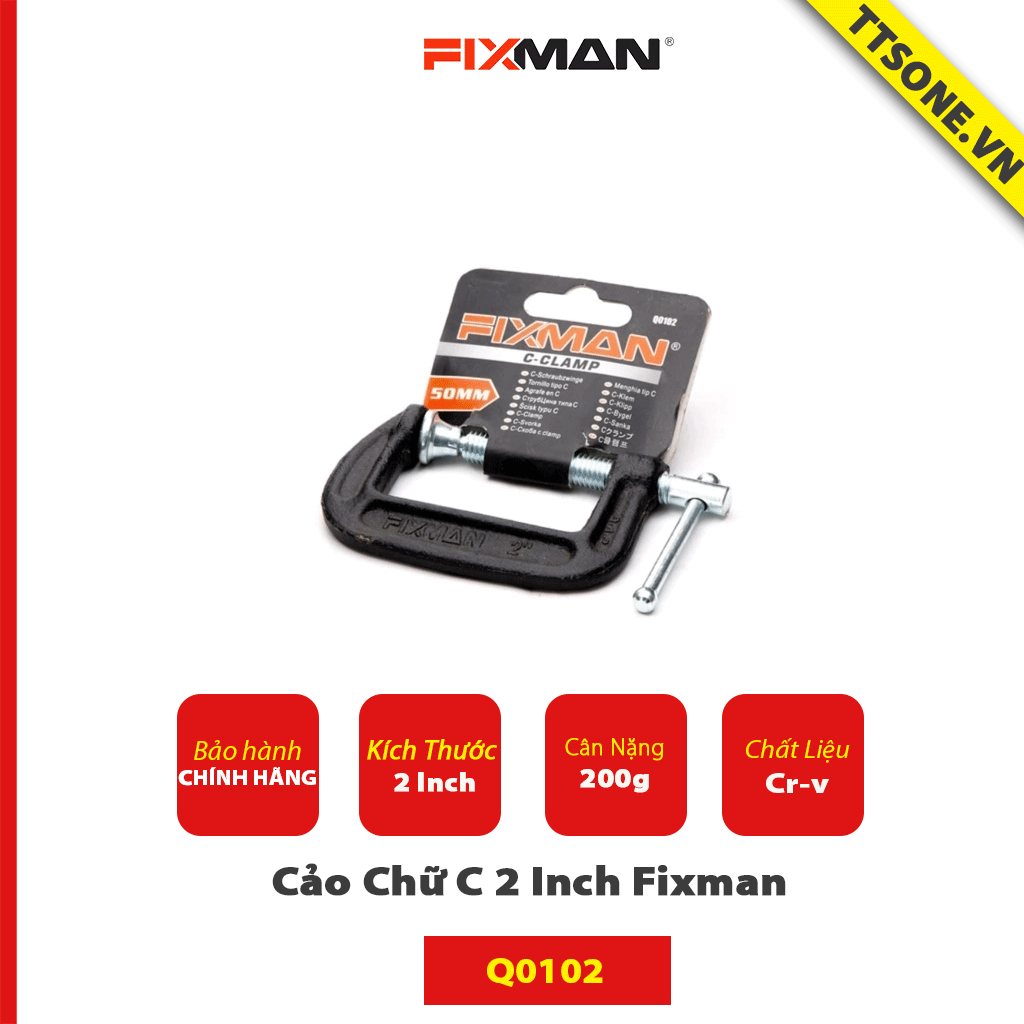 Cảo Chữ C 2 Inch Fixman Q0102 Chính Hãng