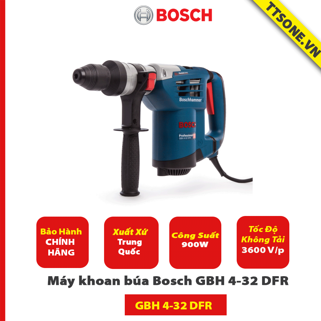 32mm Máy khoan búa Bosch GBH 4-32 DFR - Chính Hãng