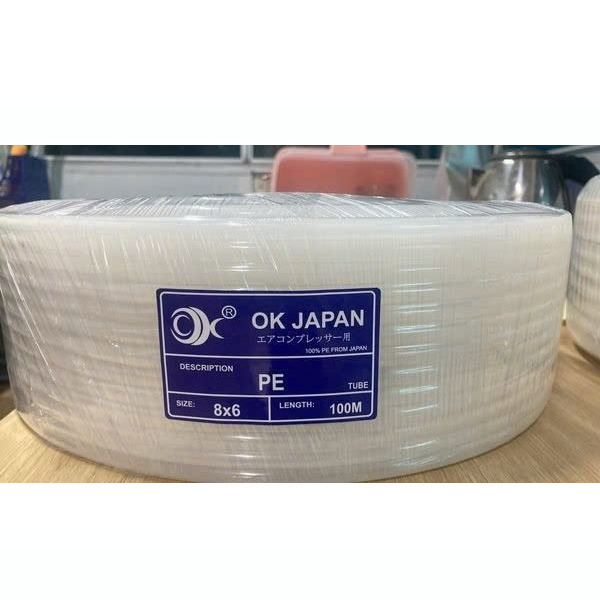 Ống dây khí PE chịu hóa chất	PE8x6x100m