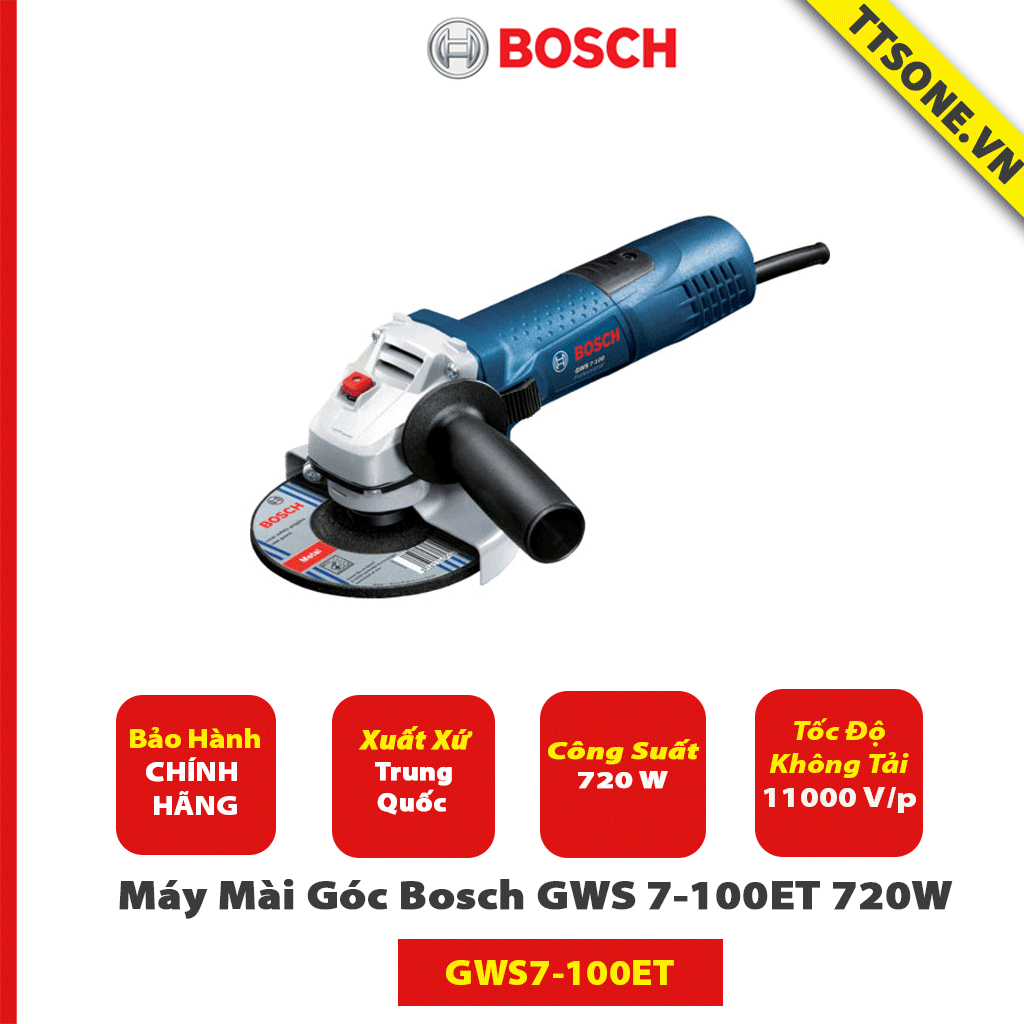 Máy Mài Góc Bosch GWS 7-100ET 720W - Chính Hãng