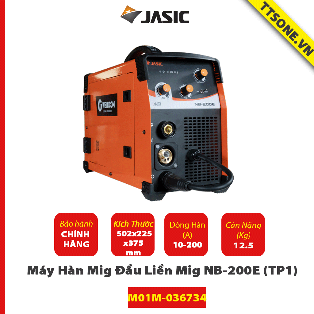 Máy Hàn Mig Đầu Liền Mig NB-200E (TP1)- Chính Hãng