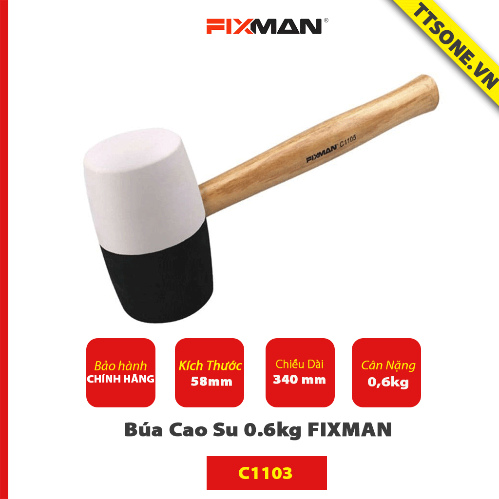 Búa Cao Su 0.6kg FIXMAN C1103 - Chính hãng