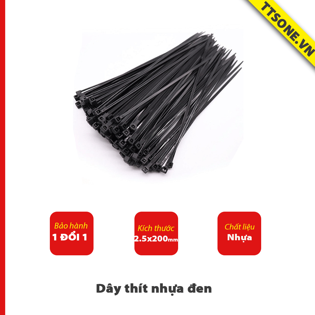 Dây thít nhựa Đen 2.5X200