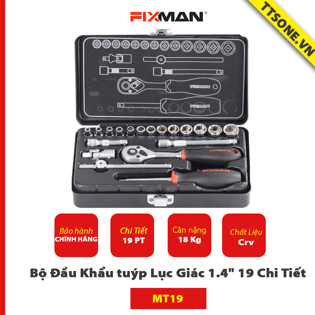 Bộ Đầu Khẩu tuýp Lục Giác 1.4