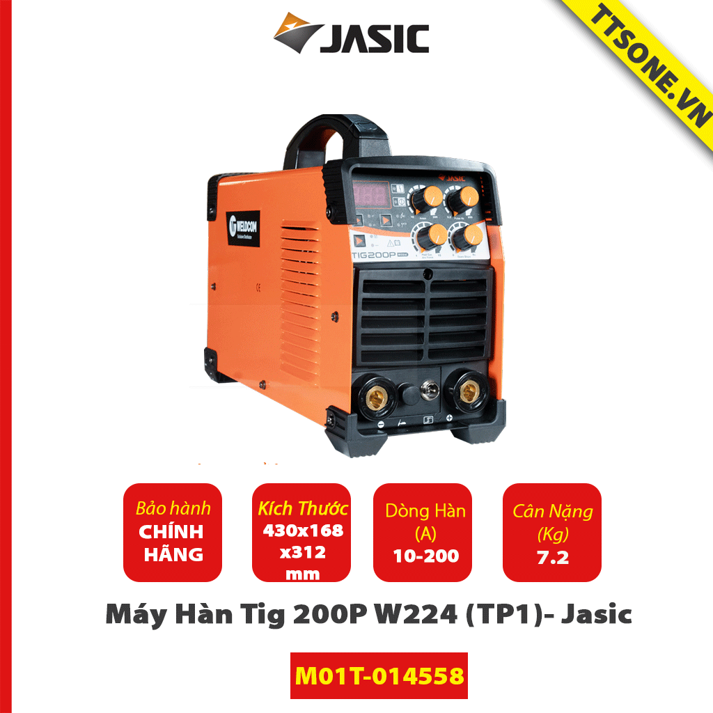 Máy Hàn Tig 200P W224 (TP2)- Jasic