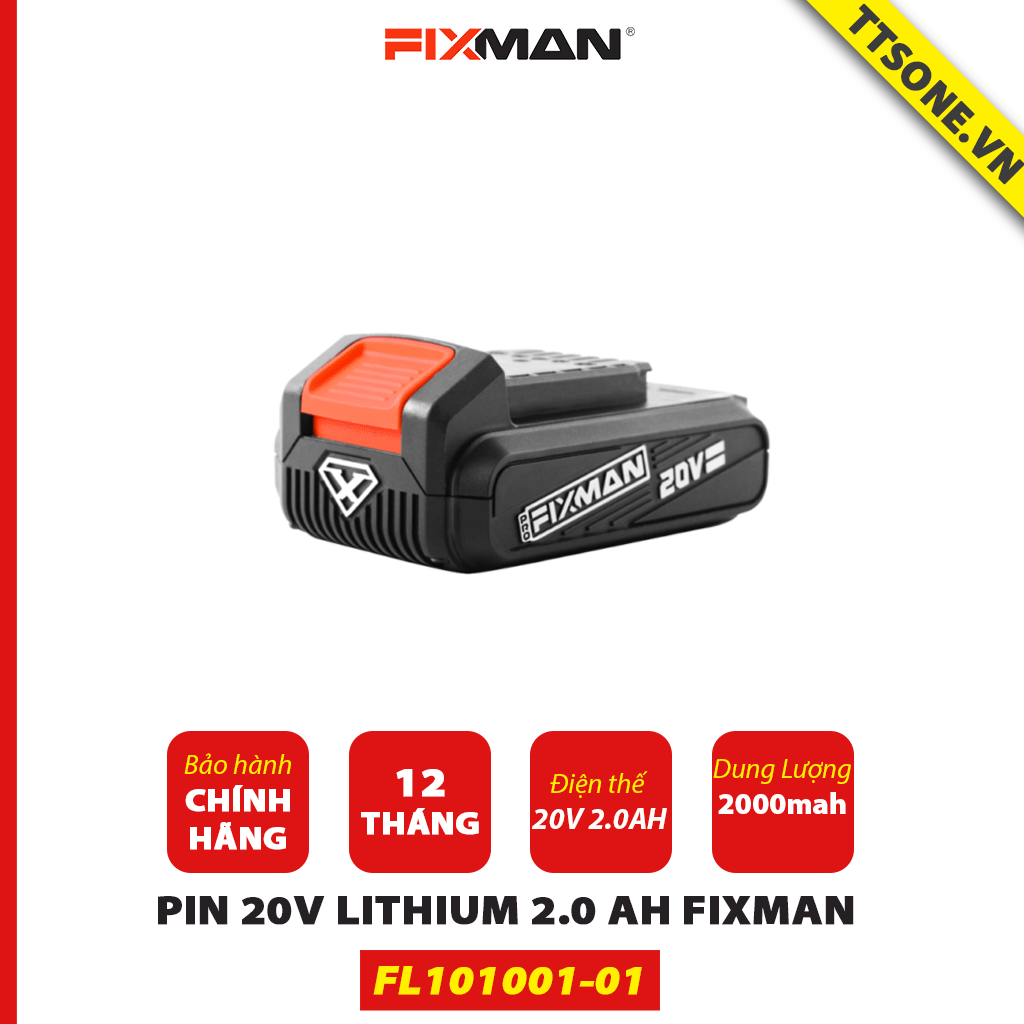 Pin 20V Lithium 2.0 Ah Fixman FL101001-01 - Chính Hãng
