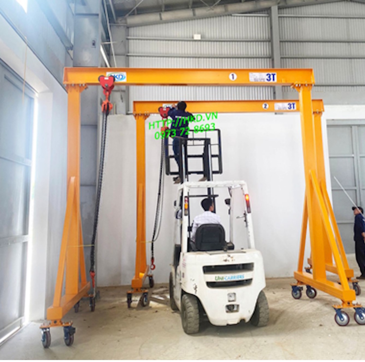 Pa lăng xích kéo tay (kèm theo khung, giá treo) HKD-32H