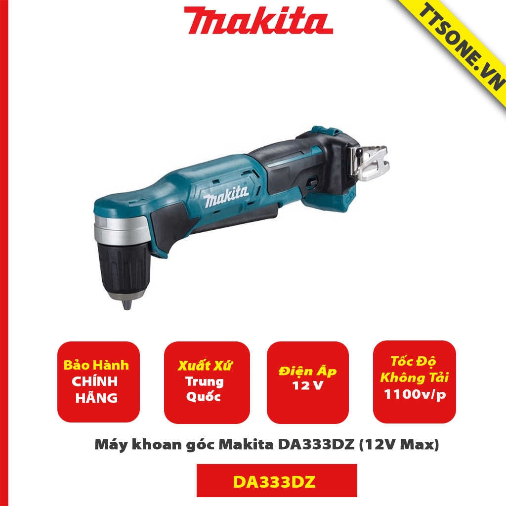 Máy khoan góc Makita DA333DZ (12V Max) - Chính Hãng
