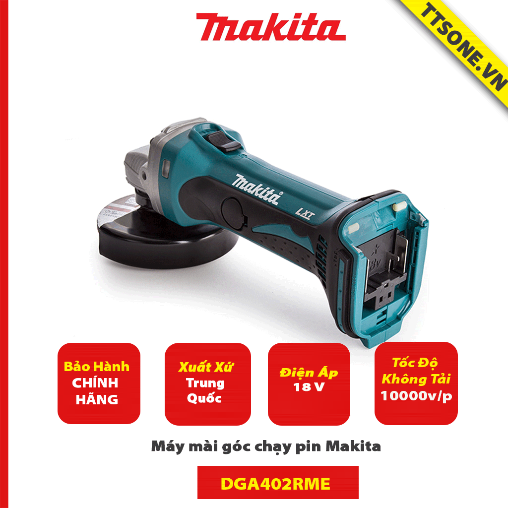 Máy mài góc dùng pin 100mm Makita DGA402Z 18V (Chưa Pin, Sạc)- Chính Hãng