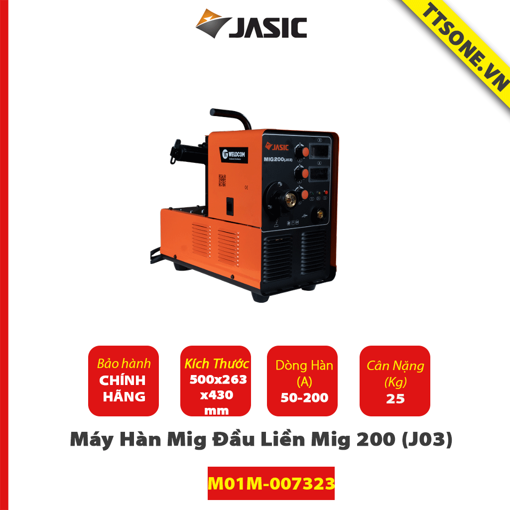 Máy Hàn Mig Đầu Liền Mig 200 (J03) - Jasic (TP1)