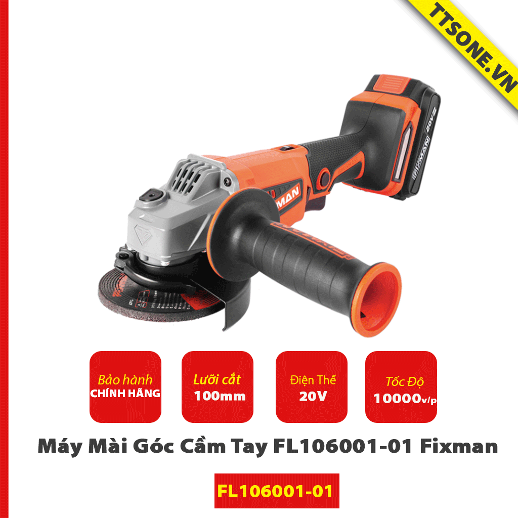 Combo Máy Mài Góc Cầm Tay FL106001-01 Fixman Chính Hãng