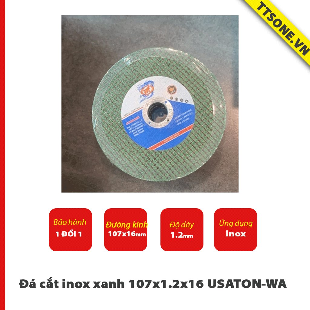 Đá cắt inox xanh 107x1.2x16 USATON-WA107x1.2x16
