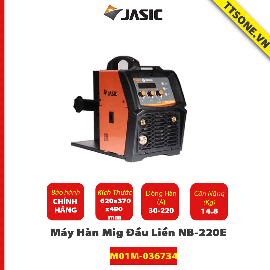 Máy Hàn Mig Đầu Liền NB-220E - Jasic - Chính Hãng