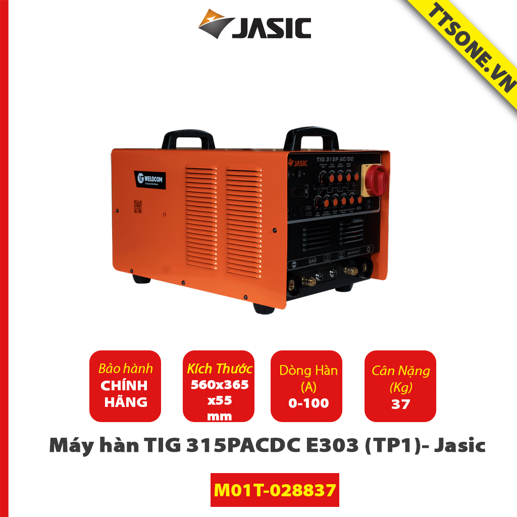 Máy Hàn TIG 315PACDC E303 (TP1)- Jasic - Chính Hãng