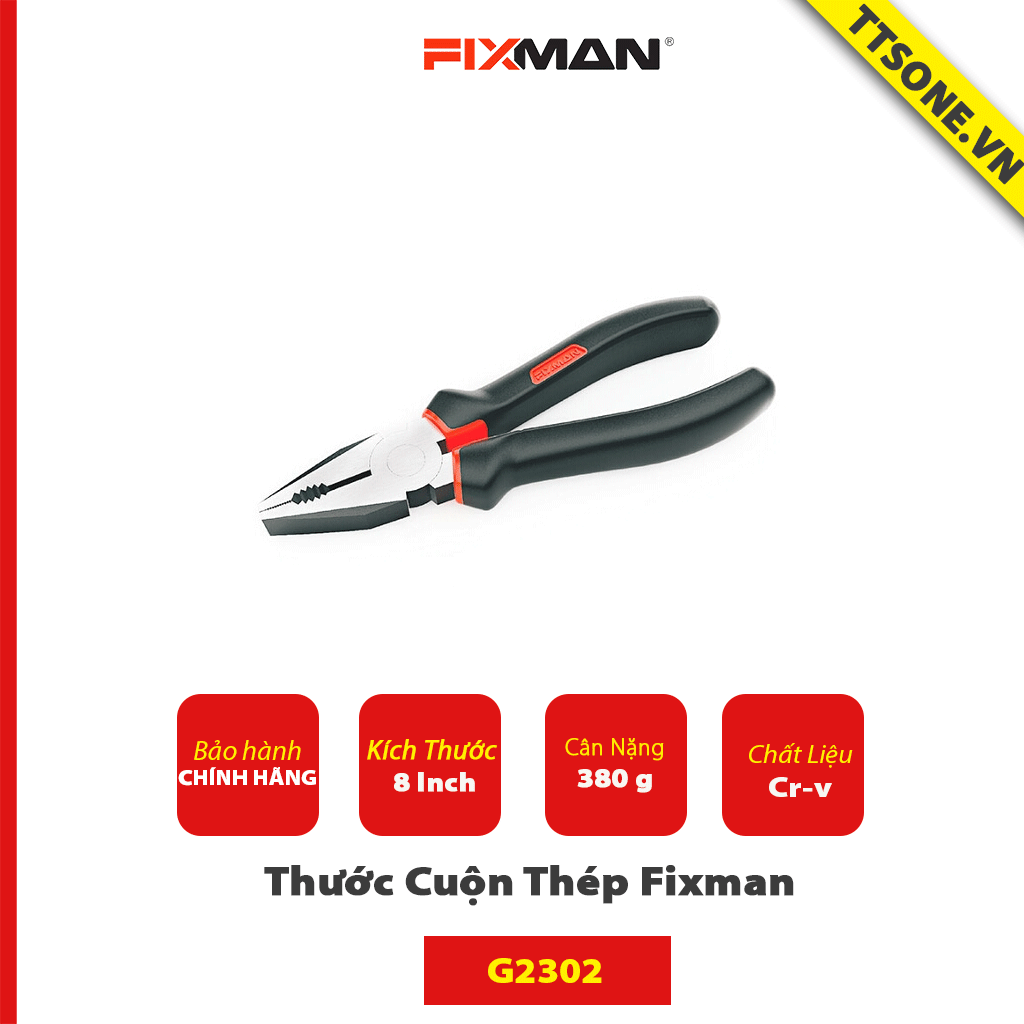 Kìm Răng 8 inch FIXMAN A0506 Chính Hãng