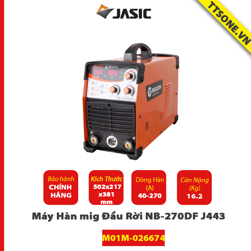 Máy Hàn mig Đầu Rời NB-270DF J443 (không cáp) - Jasic- chính hãng