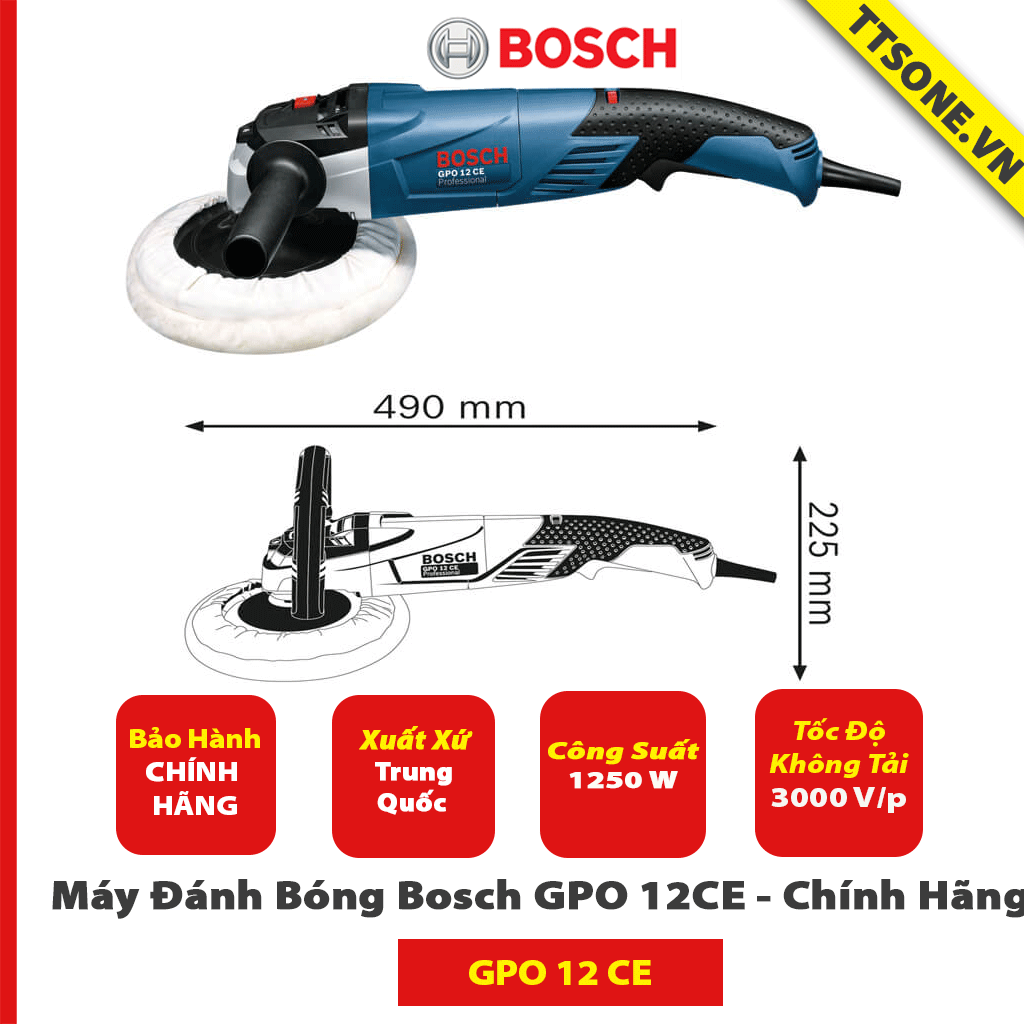 Máy Đánh Bóng Bosch GPO 12CE - Chính Hãng