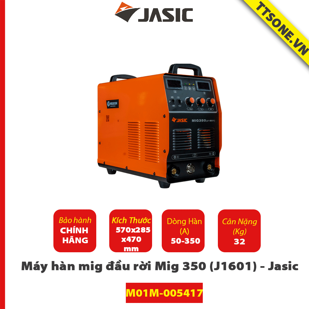 Máy hàn mig đầu rời Mig 350 (J1601) - Jasic (TP6) - Chính Hãng