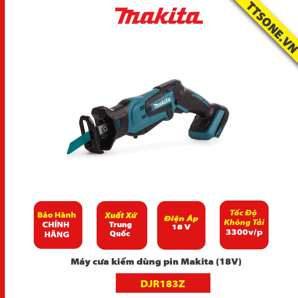 Máy cưa kiếm dùng pin Makita DJR183Z (18V) - Chính Hãng