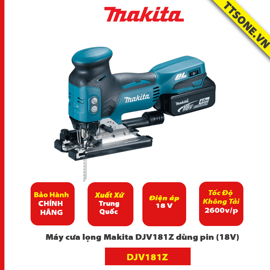Máy cưa lọng dùng pin Makita DJV182Z (18V) - Chính Hãng
