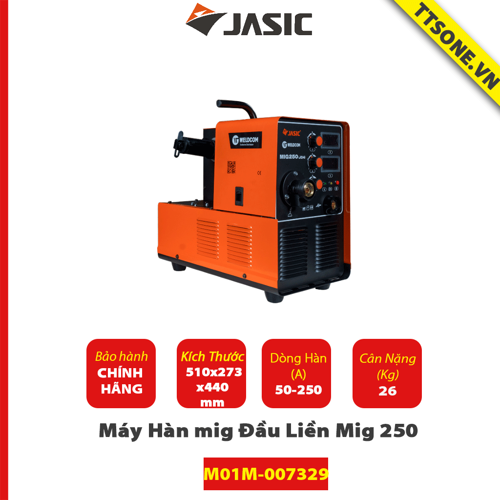 Máy Hàn mig Đầu Liền Mig 250 (J04, điện áp 380V) (TP2)- Chính Hãng